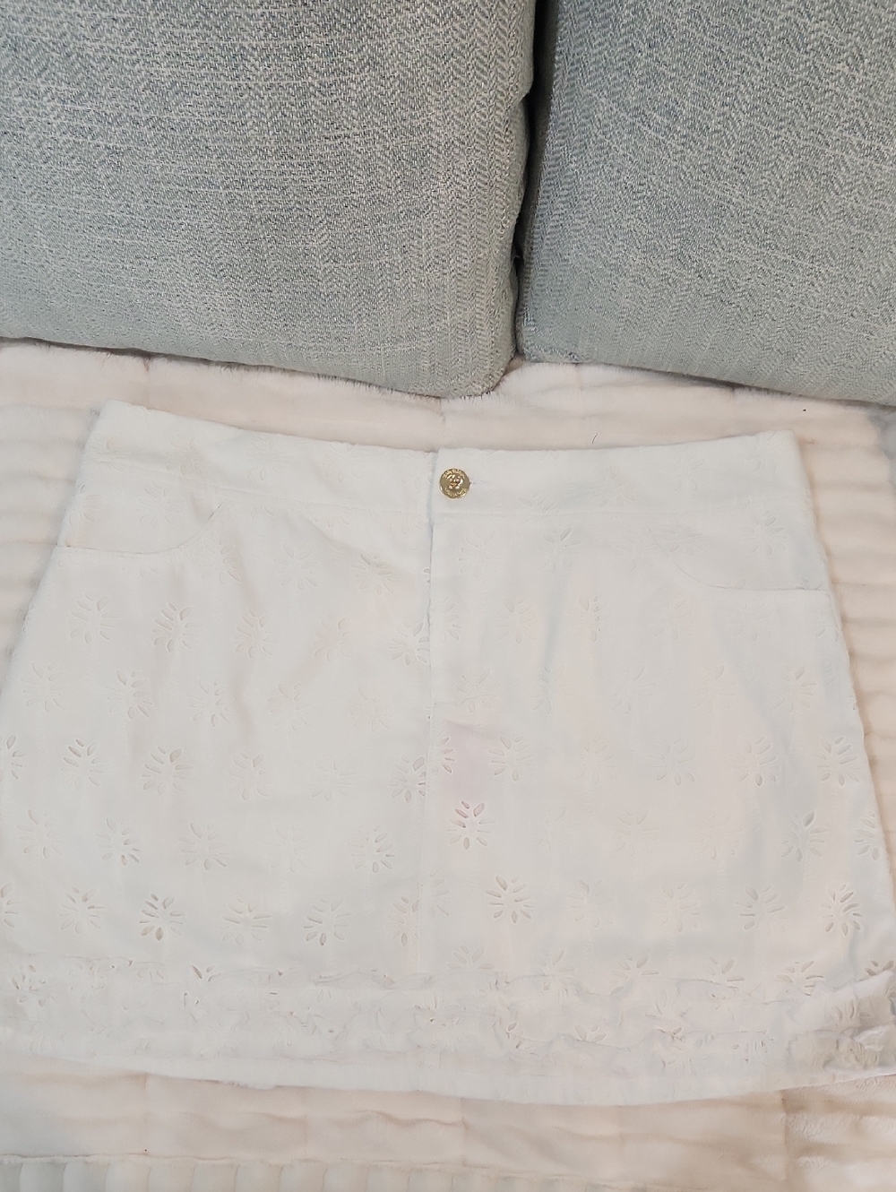 Lilly Pulitzer White Eyelet Mini Skirt